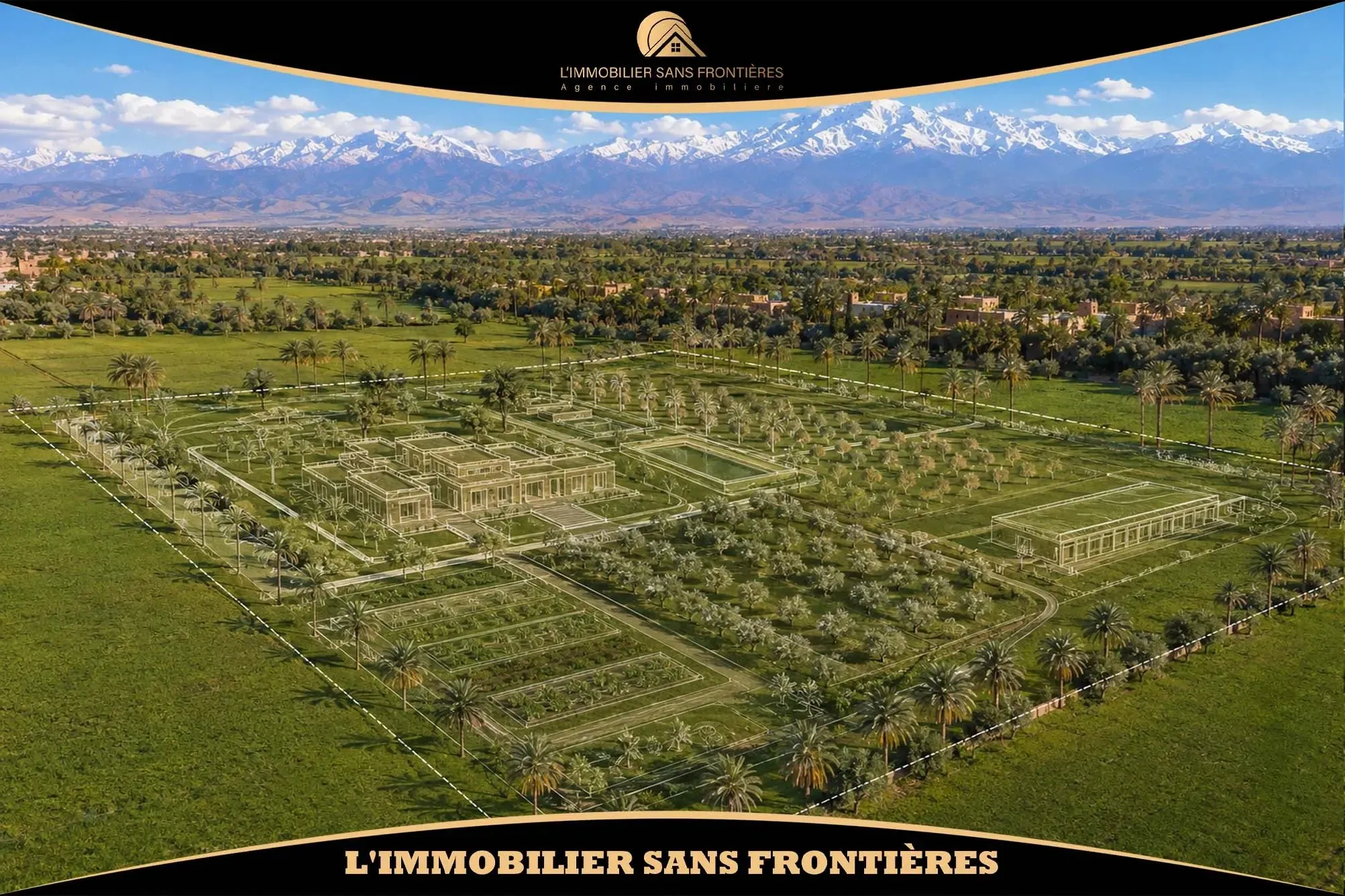 Terrain de 54 411 m² sur l’axe Agadir–Essaouira – 4 façades, 2 puits, oliviers et vue Atlas - مراكش