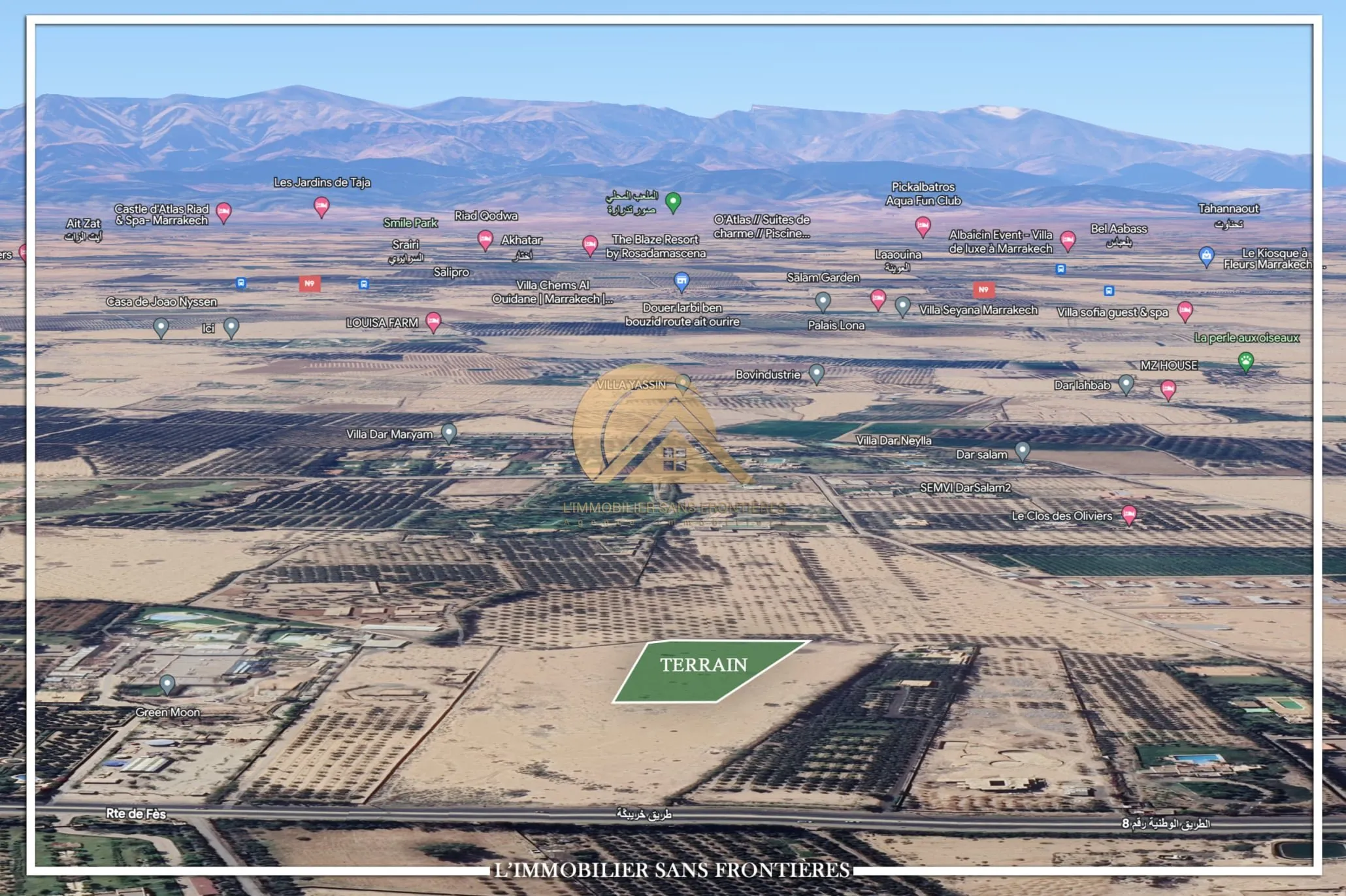 Terrain à vendre – SA2 titré – Route de Fès km 11, Marrakech - مراكش (3)