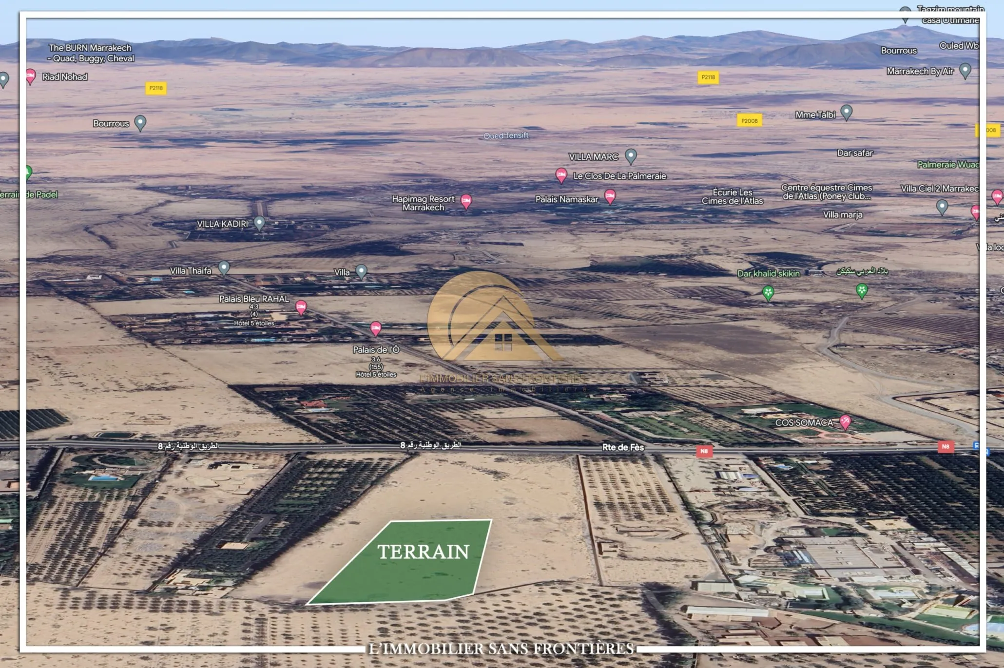 Terrain à vendre – SA2 titré – Route de Fès km 11, Marrakech - مراكش (2)