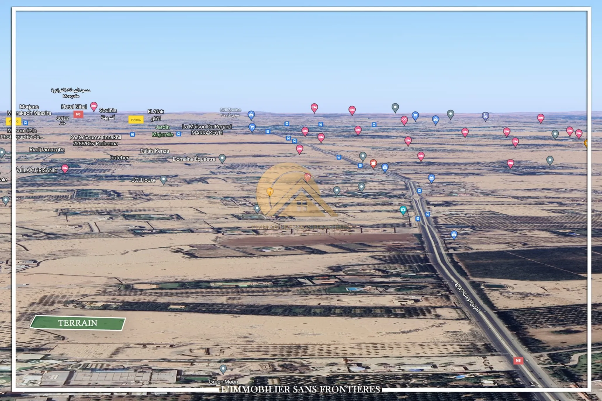 Terrain à vendre – SA2 titré – Route de Fès km 11, Marrakech - مراكش (4)