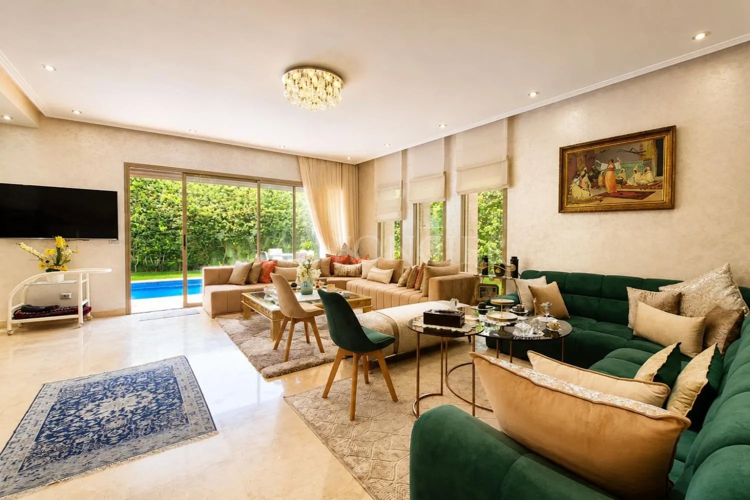 Vente Superbe Villa 465m2 avec 3Chambres et piscine Bouskoura, Casablanca - الدار البيضاء (3)