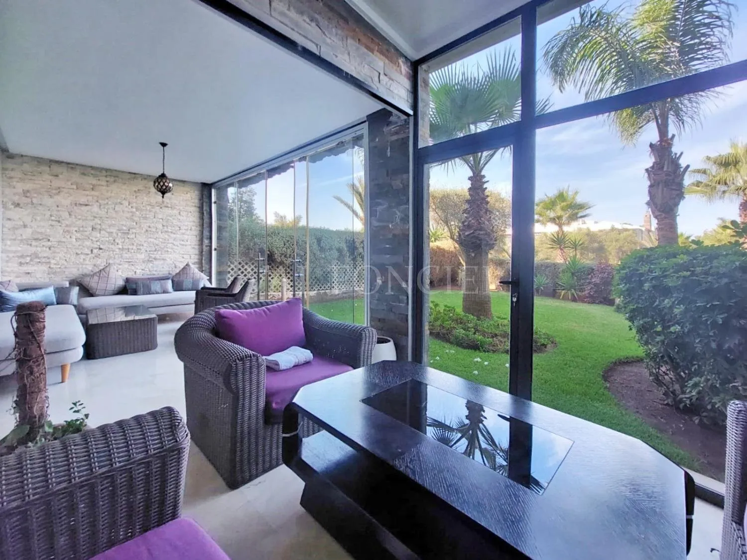 Vente très beau Rez-de-jardin 367m2 3chambres résidence fermée, Bouskoura - الدار البيضاء (3)
