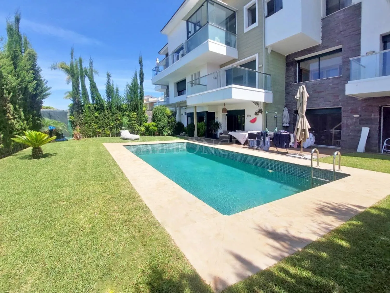 Vente magnifique Rez-de-jardin avec piscine 620m2, Bouskoura ville verte - الدار البيضاء