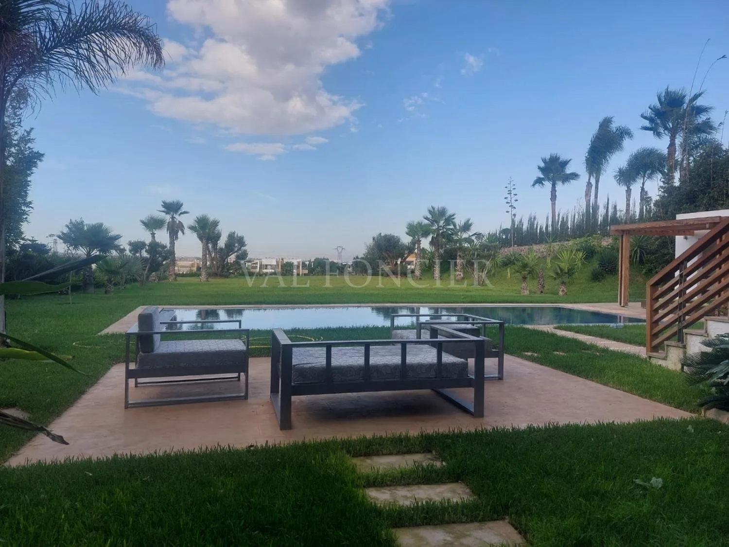 Vente villa front de golf 1090m2 5chambres avec piscine Ville Verte, Bouskoura - الدار البيضاء