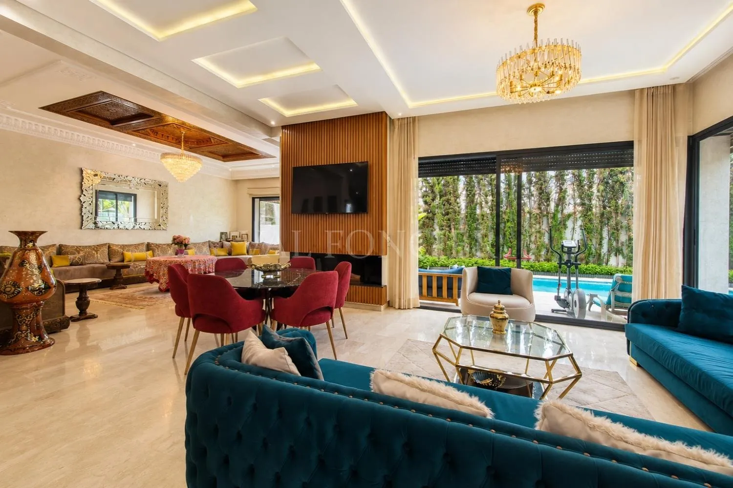 Vente Magnifique Villa 402m2 4chambres avec Piscine, Bouskoura - الدار البيضاء (4)