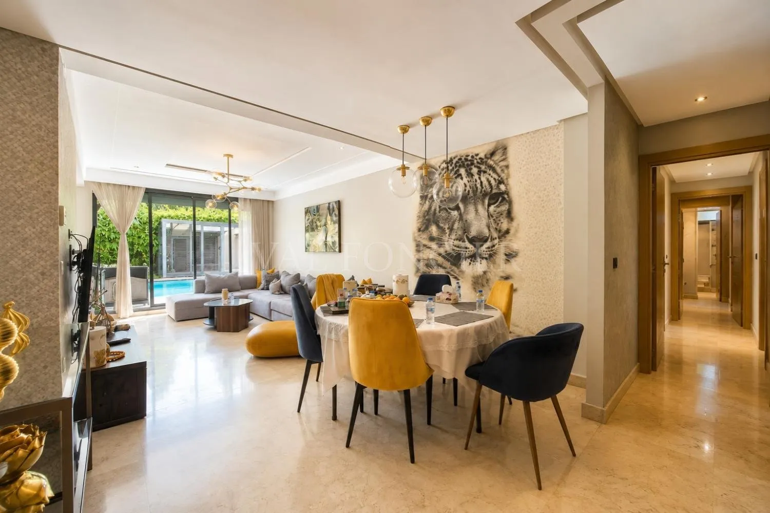 Vente Appartement Rez-de-Jardin 530m2 3Chambres avec Piscine Ville Verte, Bouskoura - الدار البيضاء (4)