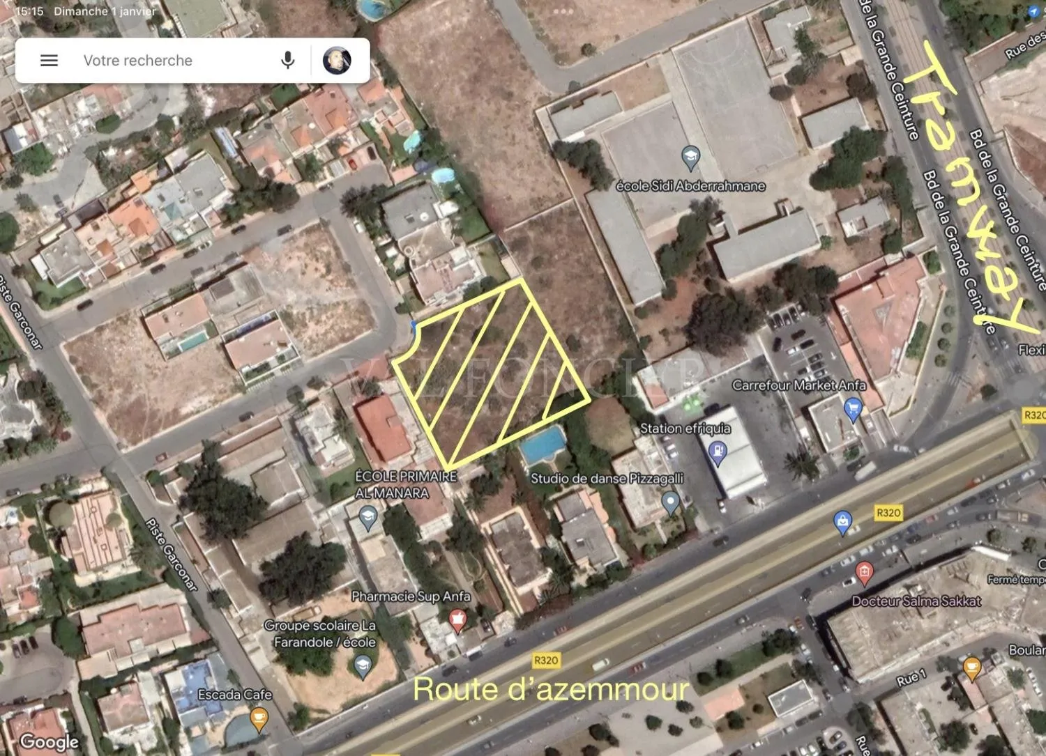 En Exclusivité: Vente terrain pour villa de 1967m2 Ain Diab, Casablanca - الدار البيضاء