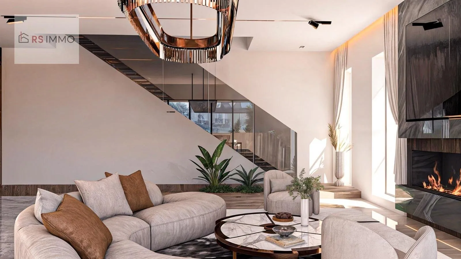 Villa Jumelée Haut Standing à Vendre - Résidence Akenza Marrakech | Terrain 423 m² - مراكش (3)