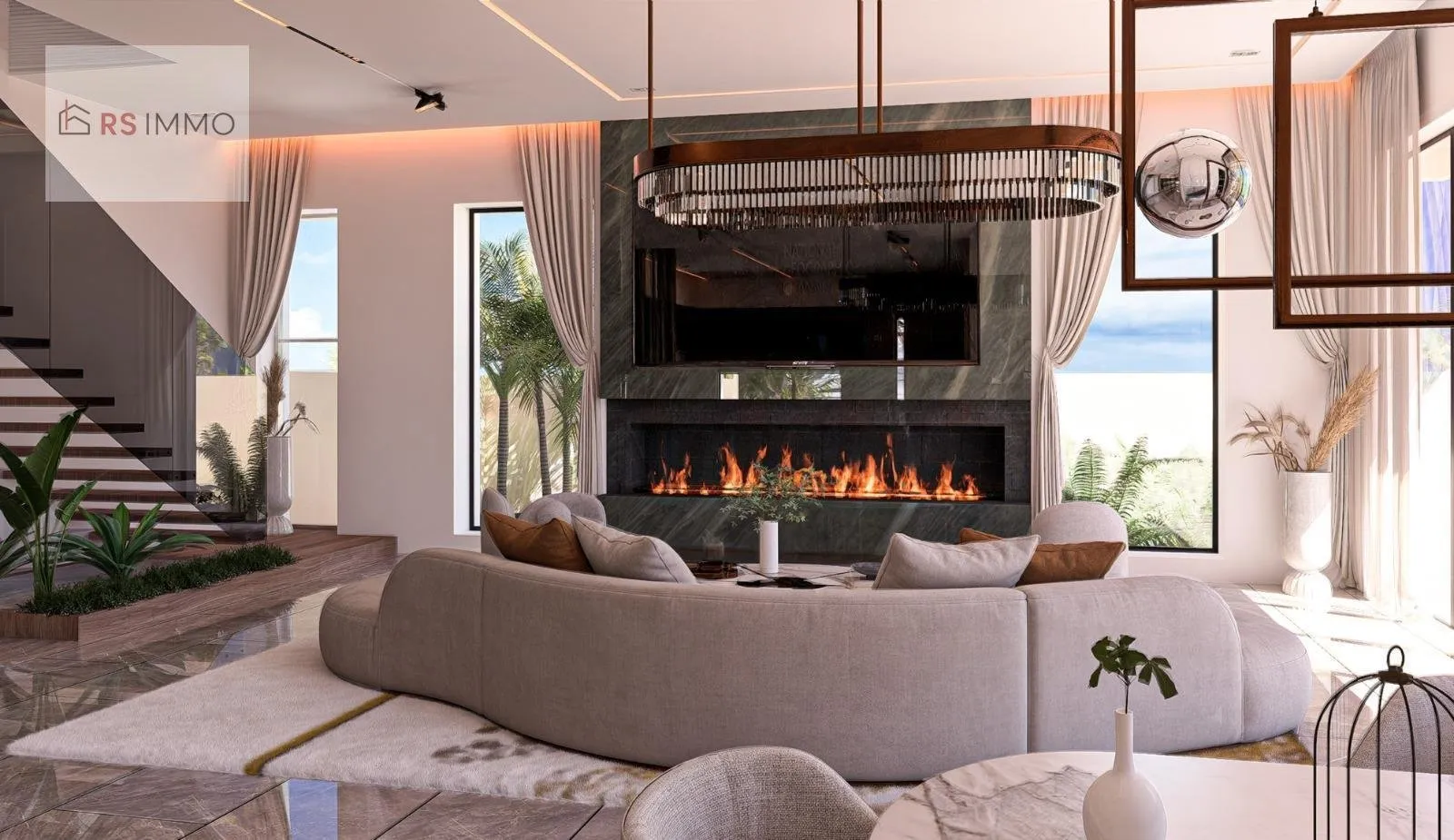Villa Jumelée Haut Standing à Vendre - Résidence Akenza Marrakech | Terrain 423 m² - مراكش (4)