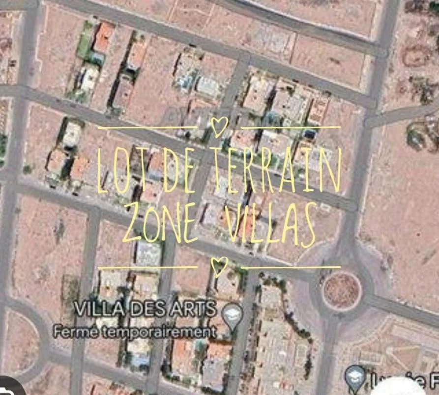 Lot de villa de 707 m² 2 façades à Targa Marrakech - مراكش