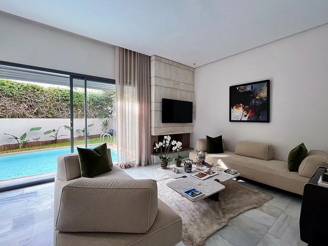 Élégante villa contemporaine avec piscine. - الدار البيضاء (4)