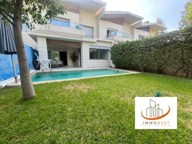 Bouskoura, belle villa bande en vente à Prestigia 4 CH - بوسكورة