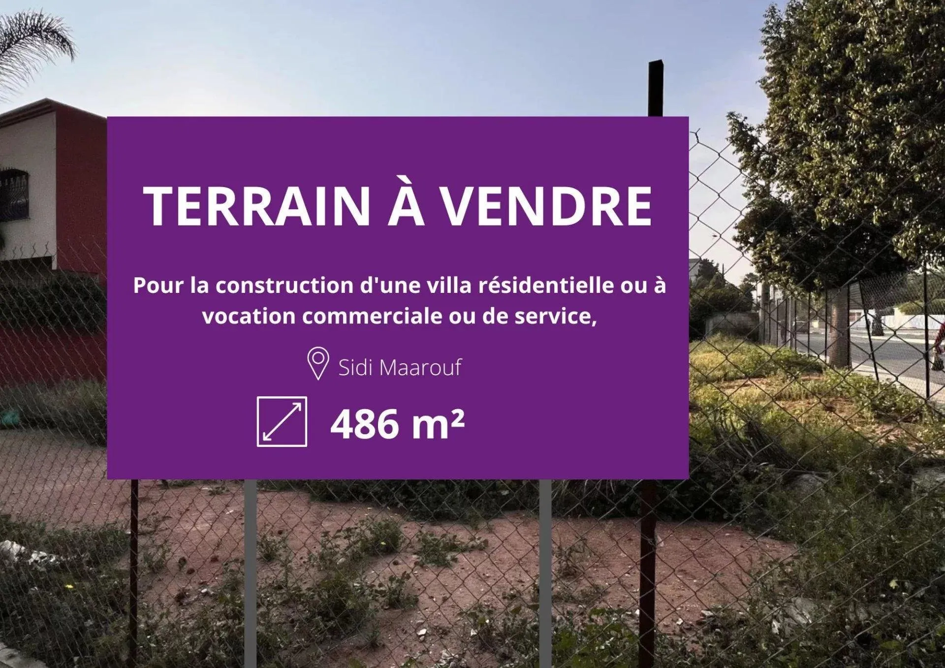 VENTE TERRAIN CONSTRUCTIBLE CASABLANCA • SIDI MAAROUF - الدار البيضاء