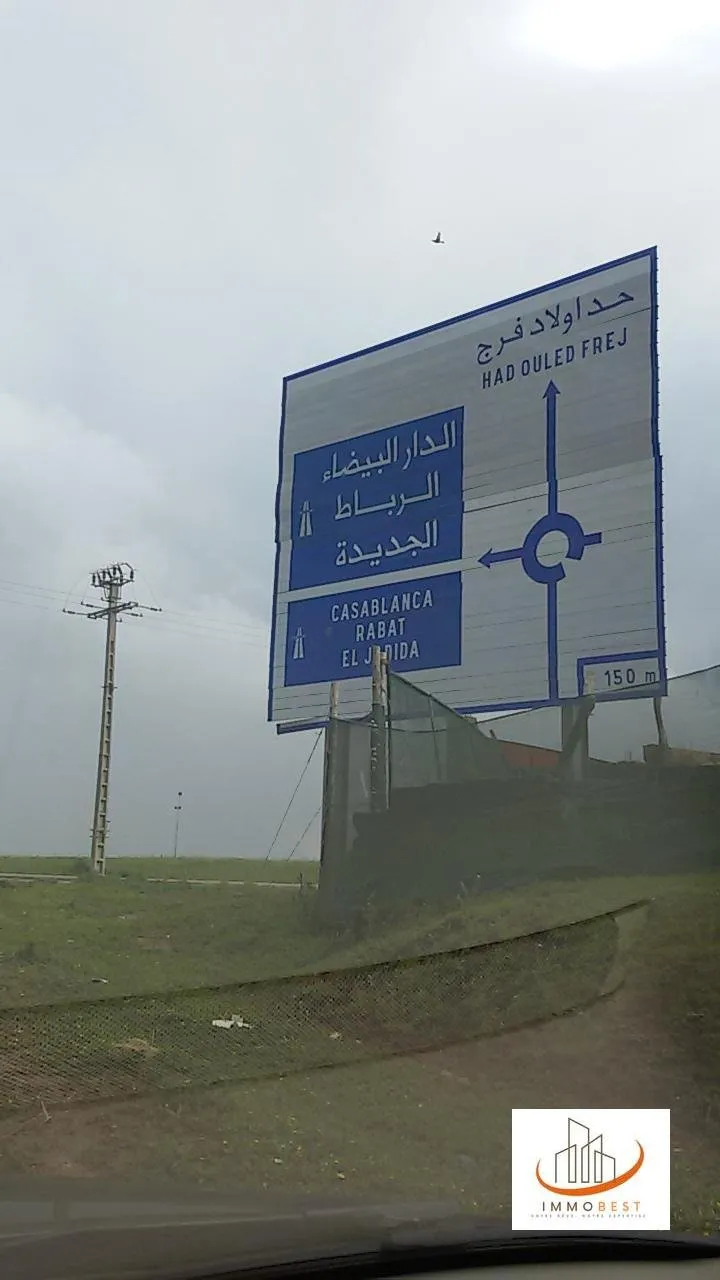Terrain titré à vendre de 10 000 m² (1 Hectare), pour ferme ou maison secondaire, à Tnine Chtouka - الجديدة (4)