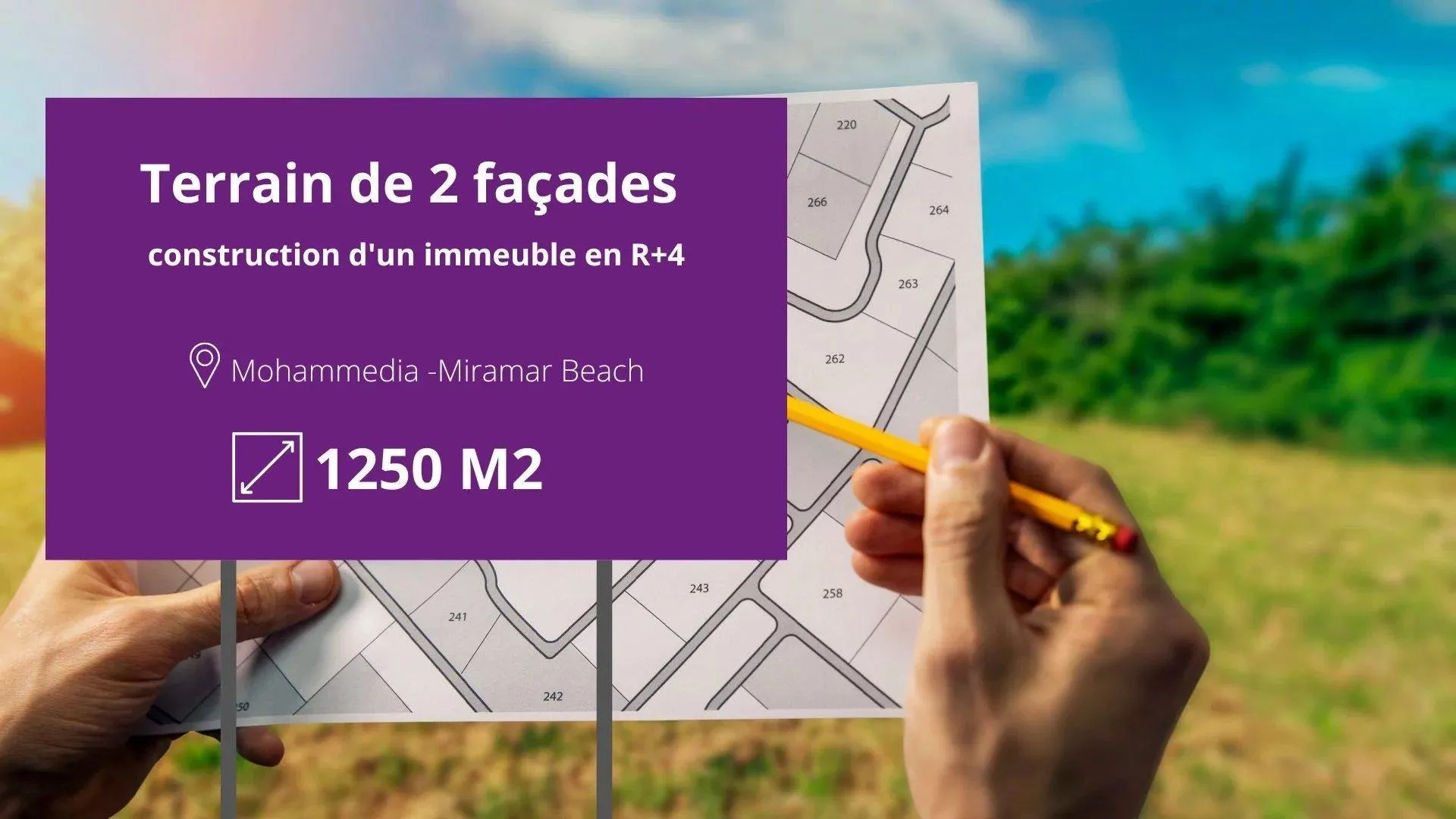 VENTE TERRAIN CONSTRUCTIBLE MOHAMMADIA - المحمدية
