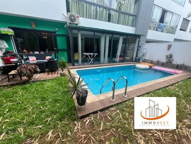 Dar Bouazza, Appartement au Rez de jardin en vente avec piscine privative 2 CH - الدار البيضاء