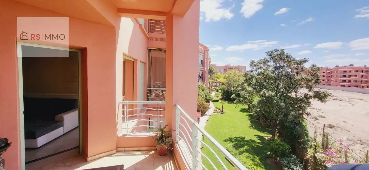 Superbe appartement a vendre  meublé  dans une résidence  sécurisée avec magnifique piscine - مراكش (4)