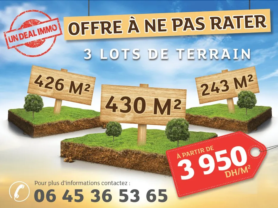 Opportunité à saisir ! terrains à vendre à Bouskoura - الدار البيضاء