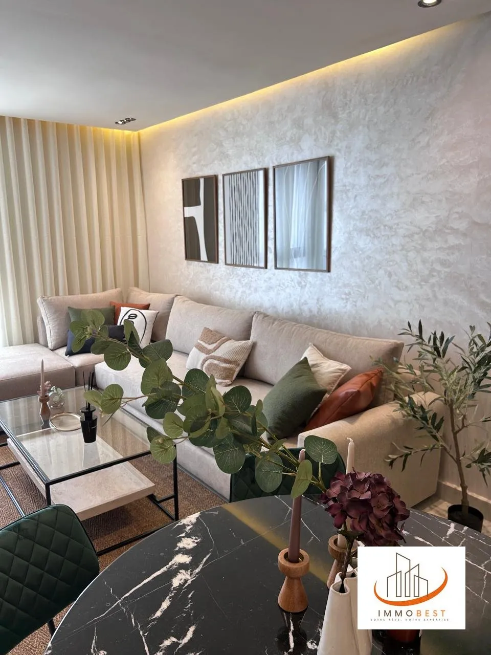 À louer – Studio 44 m² – Val Fleuri – 4ᵉ étage 1 CH - الدار البيضاء