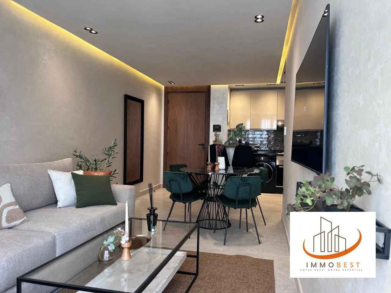 À louer – Studio 44 m² – Val Fleuri – 4ᵉ étage 1 CH - الدار البيضاء (2)