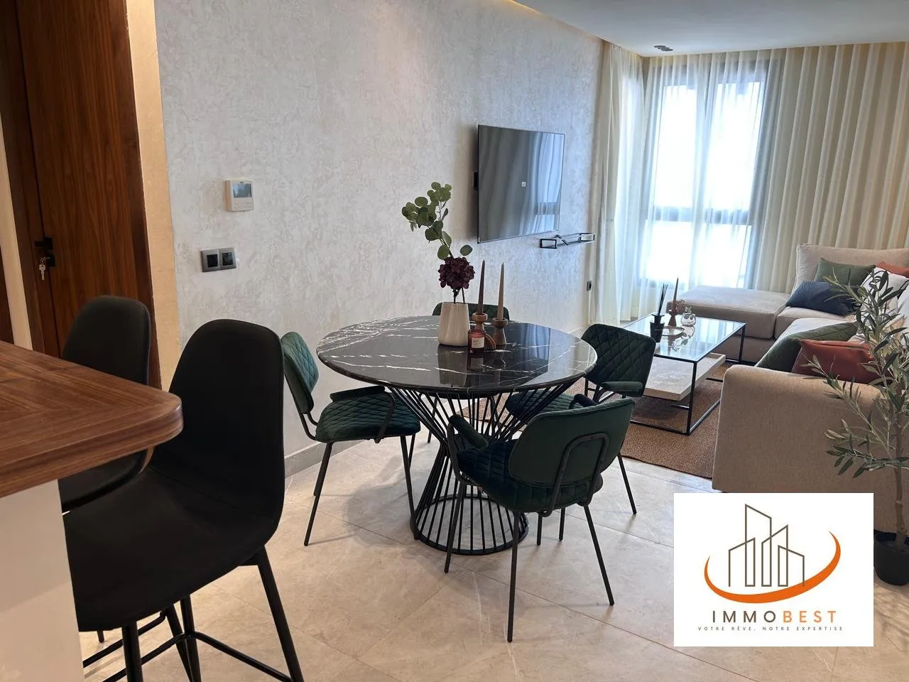 À louer – Studio 44 m² – Val Fleuri – 4ᵉ étage 1 CH - الدار البيضاء (4)