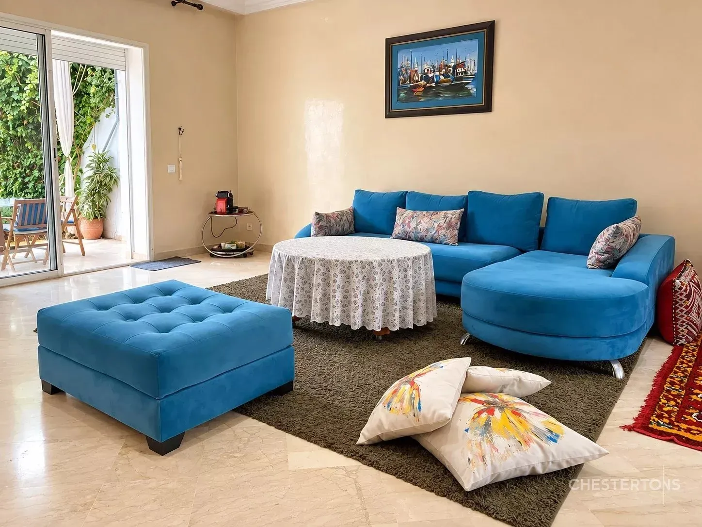 Triplex meublé à louer à Harhoura, Résidence avec piscine - تمارة (3)