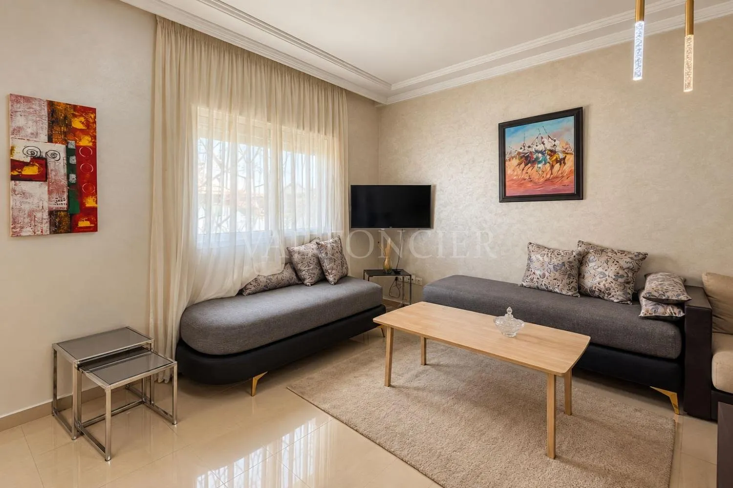 Location Appartement meublé 2 chambres en étage élevé Bourgogne, Casablanca - الدار البيضاء