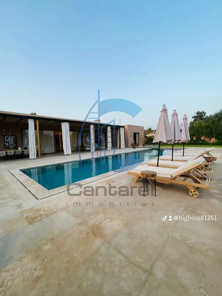 VILLA DE PLAIN-PIED SUR 10 800 M² DE TERRAIN - ROUTE D'OUARZAZATE - مراكش (3)