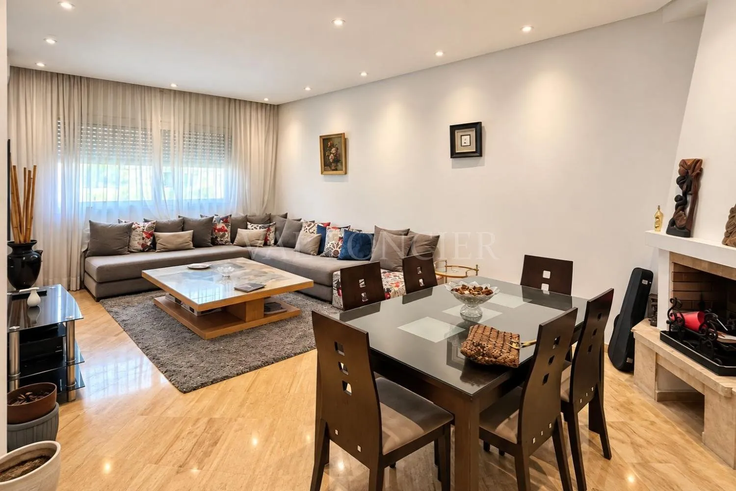 Location Superbe Appartement meublé 3 chambres Palmier, Casablanca - الدار البيضاء (3)