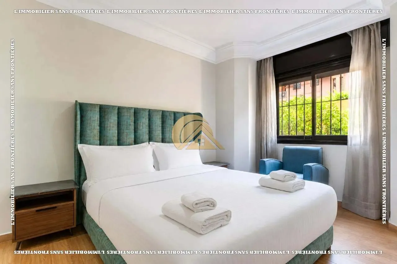 Appartement meublé de 140 m² à louer à Agdal – Rez-de-jardin, 2 chambres, terrasse, jardin et piscine - مراكش (4)
