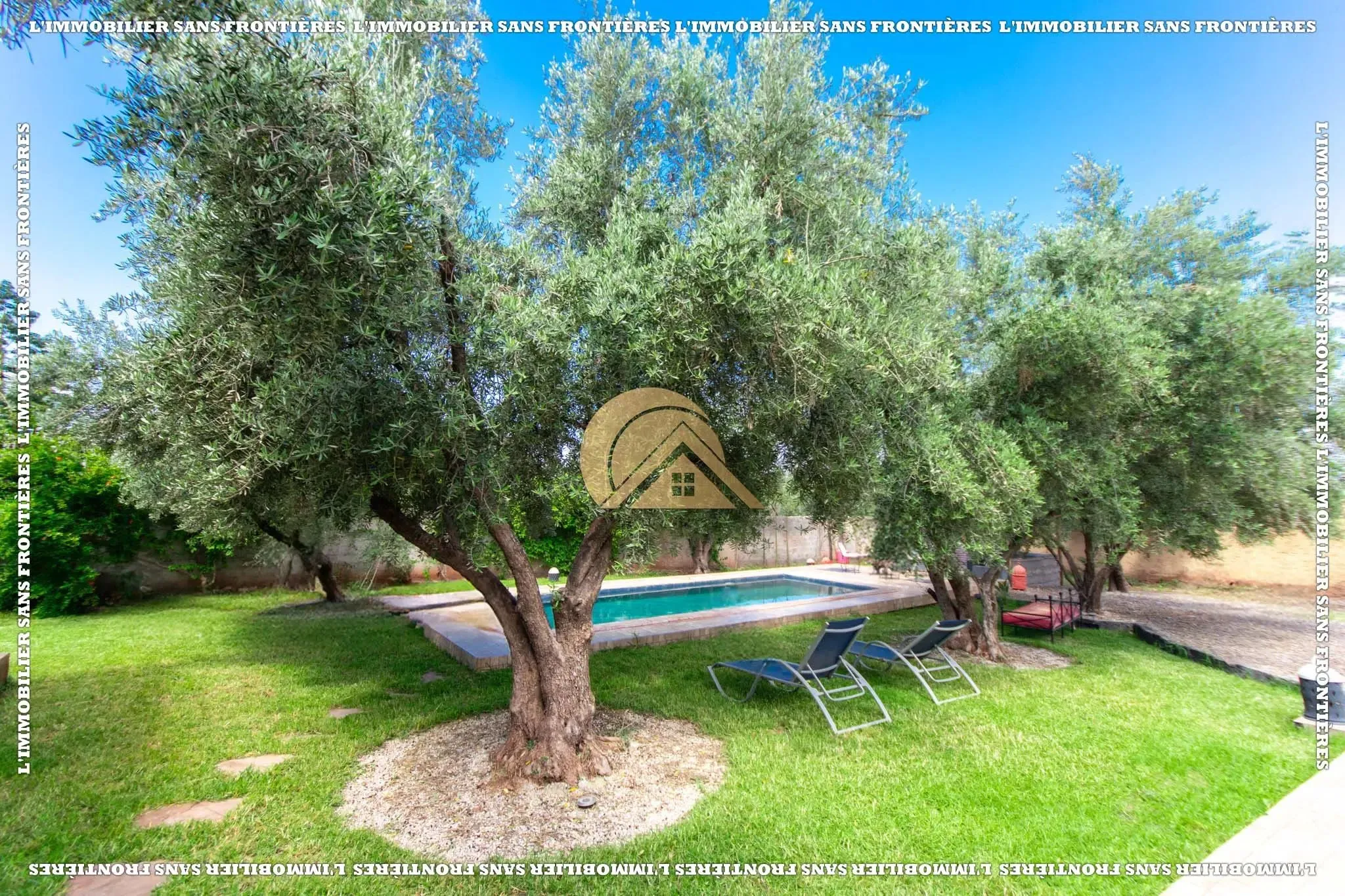 Villa meublée à Route d’Amizmiz km 17, plain-pied + piscine privée, Marrakech : à louer - مراكش (3)