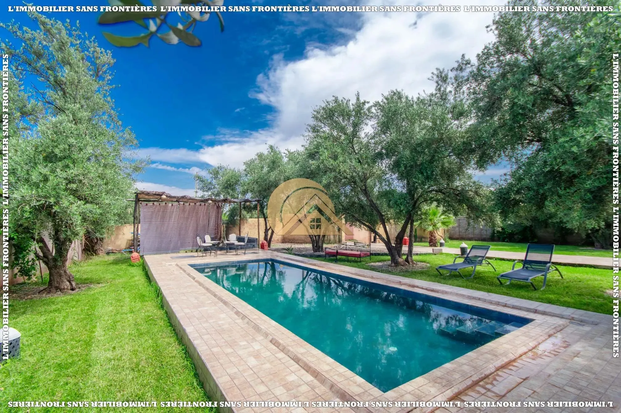 Villa meublée à Route d’Amizmiz km 17, plain-pied + piscine privée, Marrakech : à louer - مراكش (4)