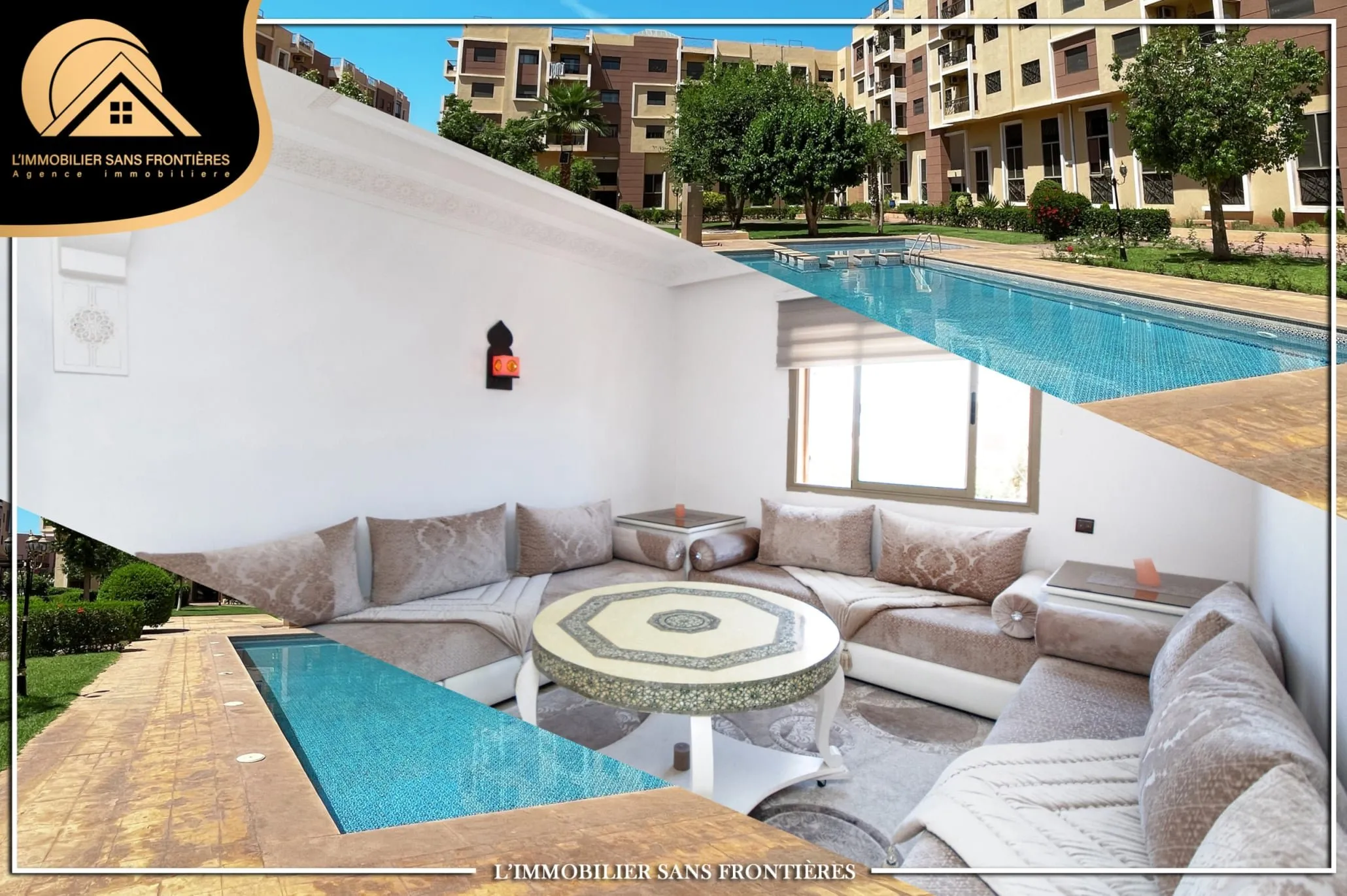Appartement à louer – piscine collective – Route d’Agadir, Marrakech - مراكش