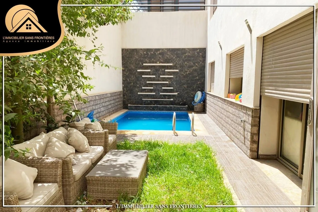 Villa meublée à louer à Targa, 480 m², Marrakech - مراكش