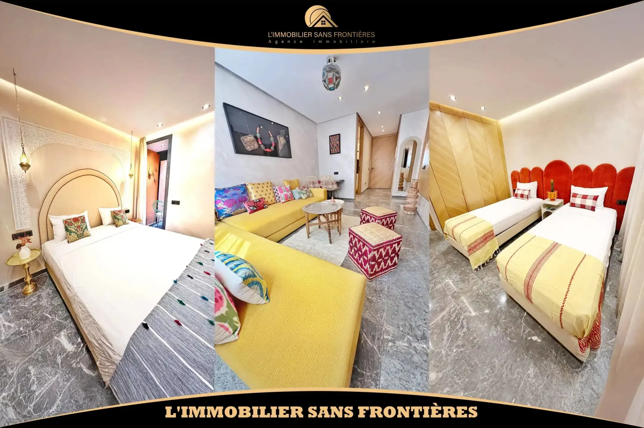 Appartement meublé à louer à Route de Casablanca, 77 m², Marrakech - مراكش