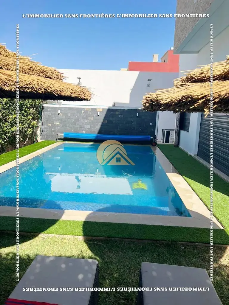 Villa meublée à louer à Targa avec piscine chauffée - مراكش (2)