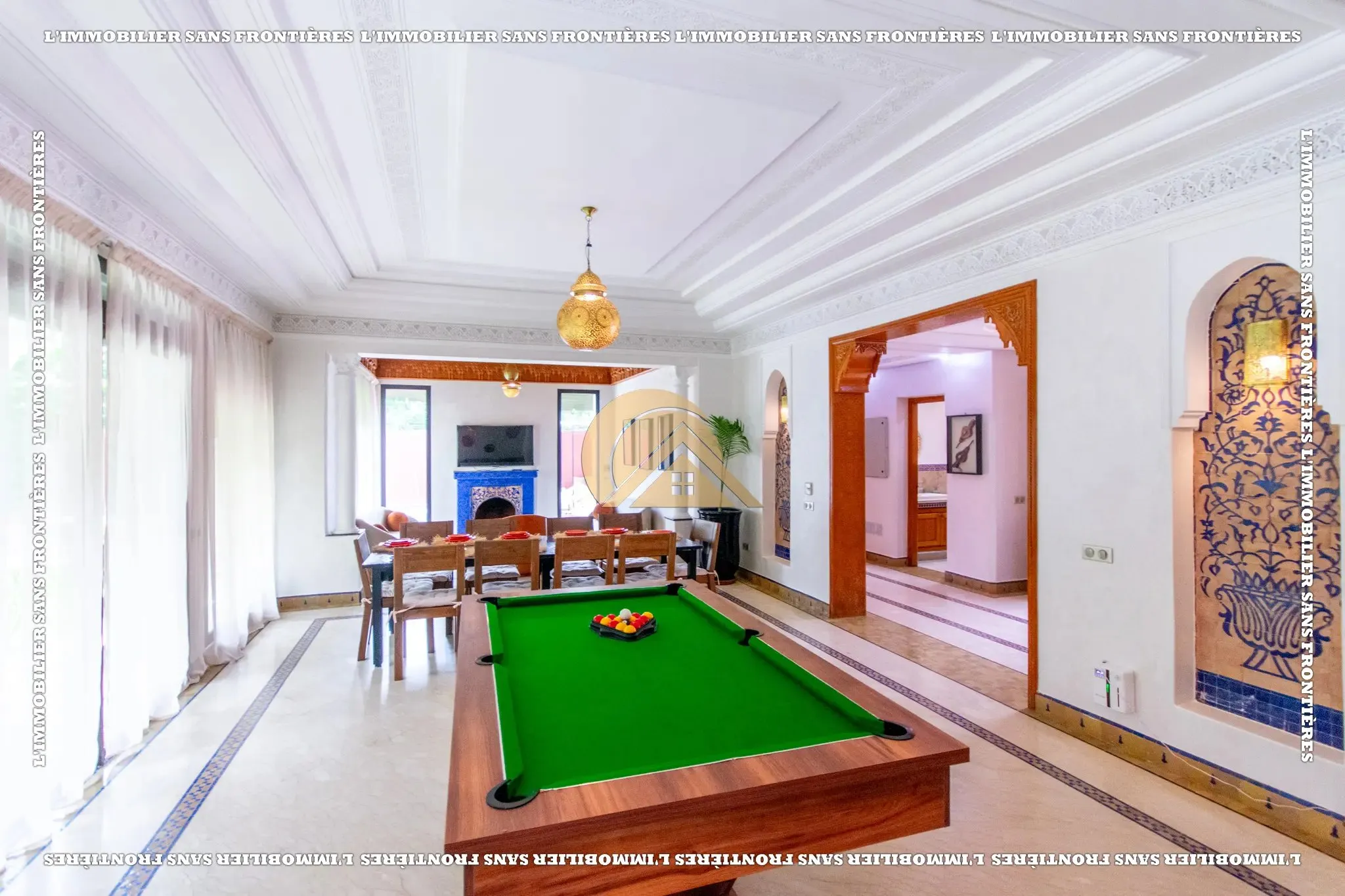 Villa meublée à louer à Targa avec piscine privée, hammam et sauna - مراكش (4)