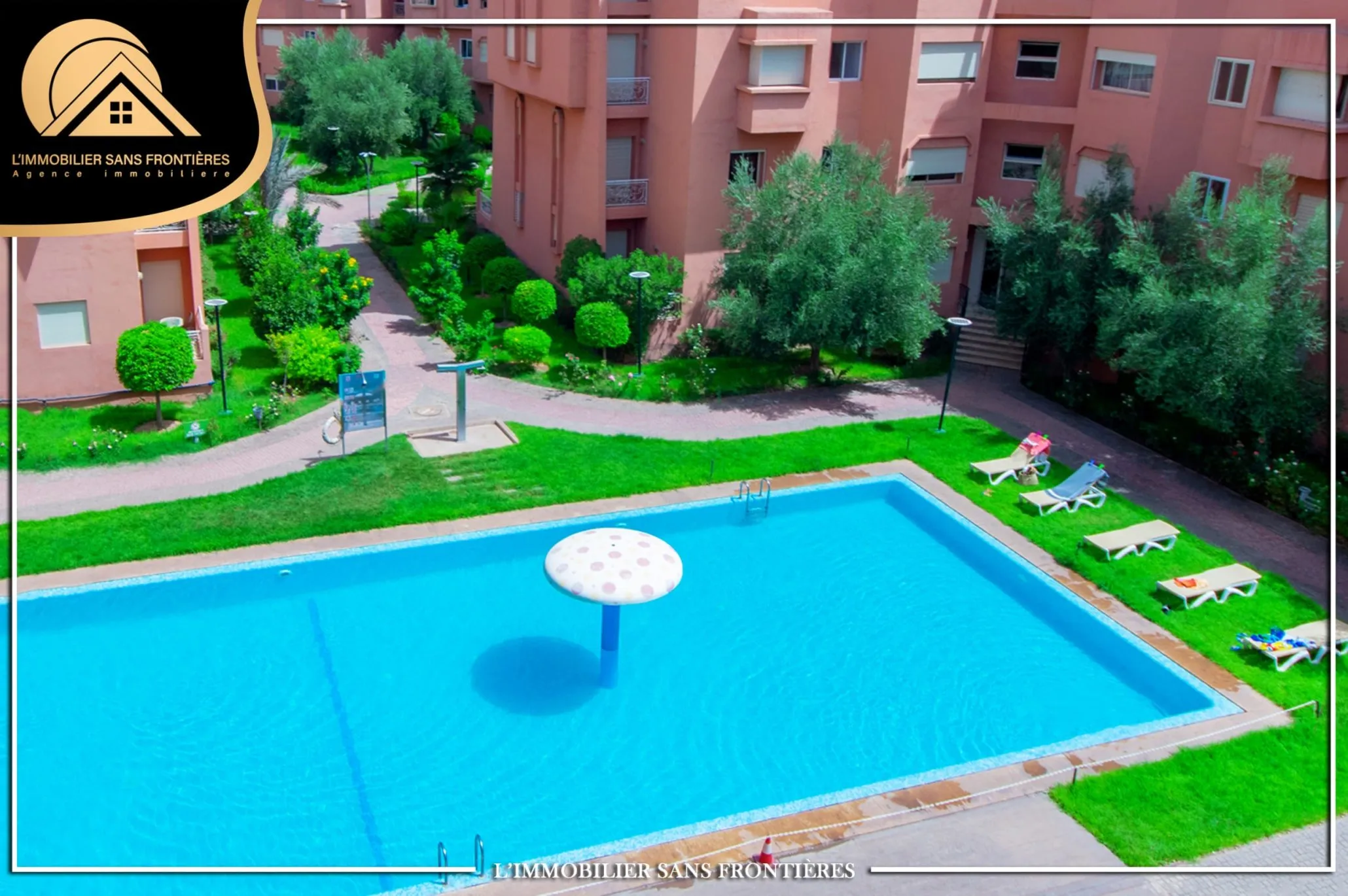 Appartement à louer – vue piscine – Route de Casablanca, Marrakech - مراكش