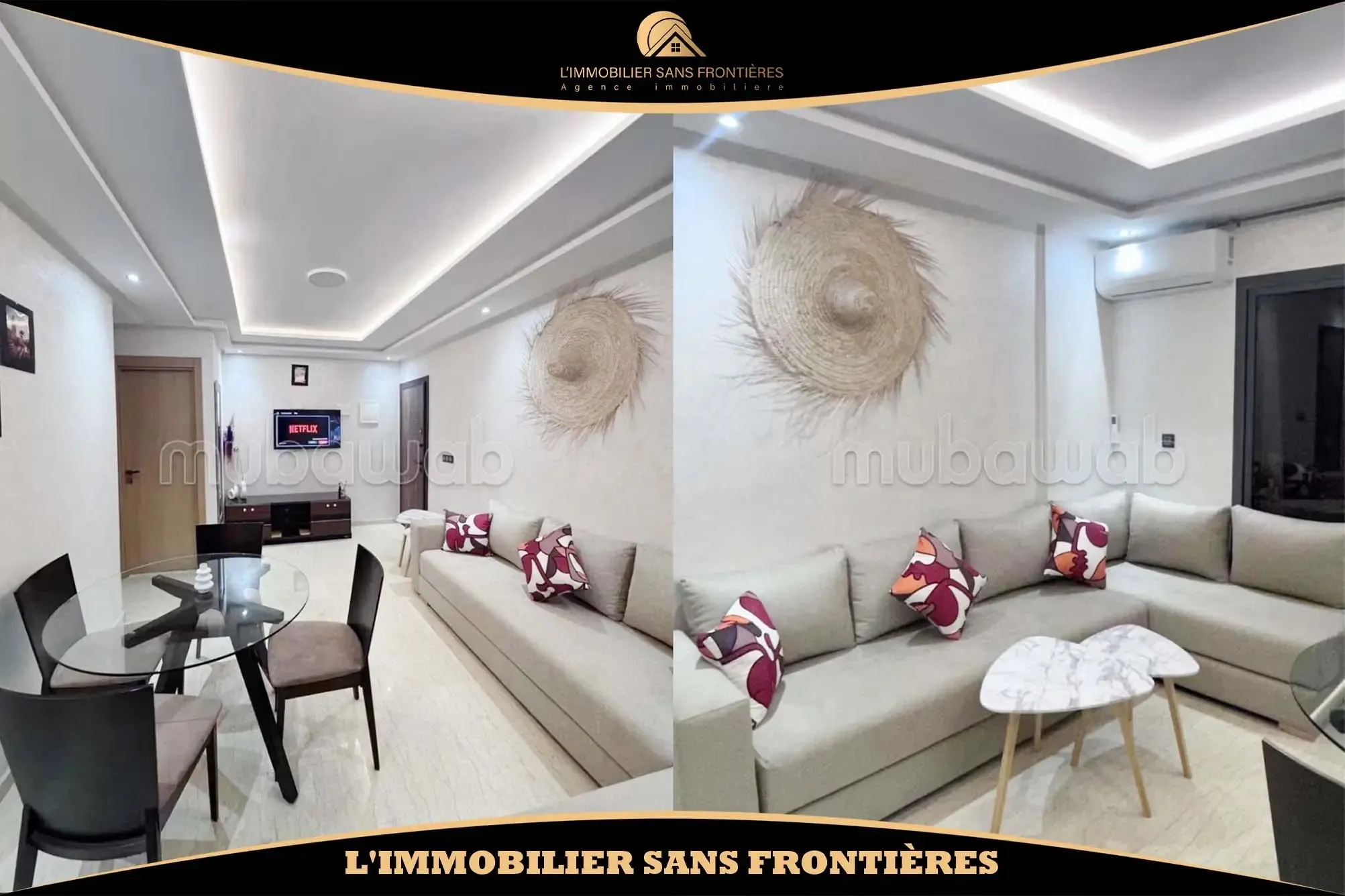 Appartement meublé de 50 m² Route de Casablanca – Grande terrasse, 5ème étage et résidence sécurisée - مراكش
