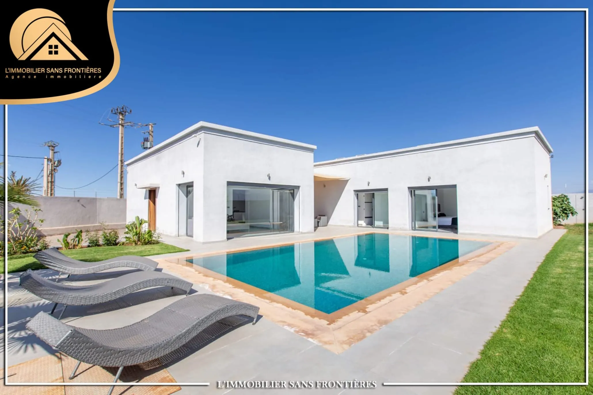 Villa meublée à louer – Piscine chauffée – Route de Ouarzazate, Marrakech - مراكش