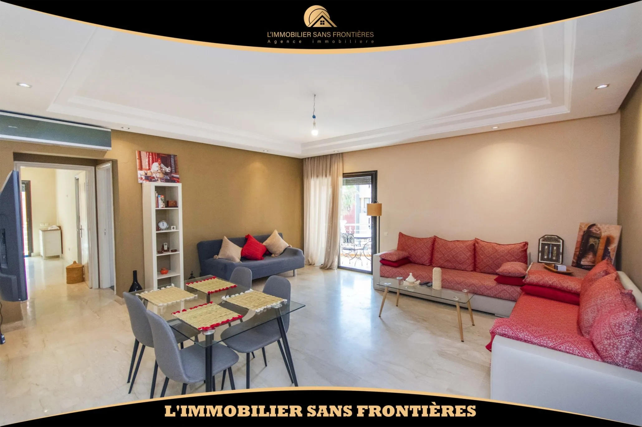 Appartement à louer – Terrasse – Guéliz, Marrakech - مراكش