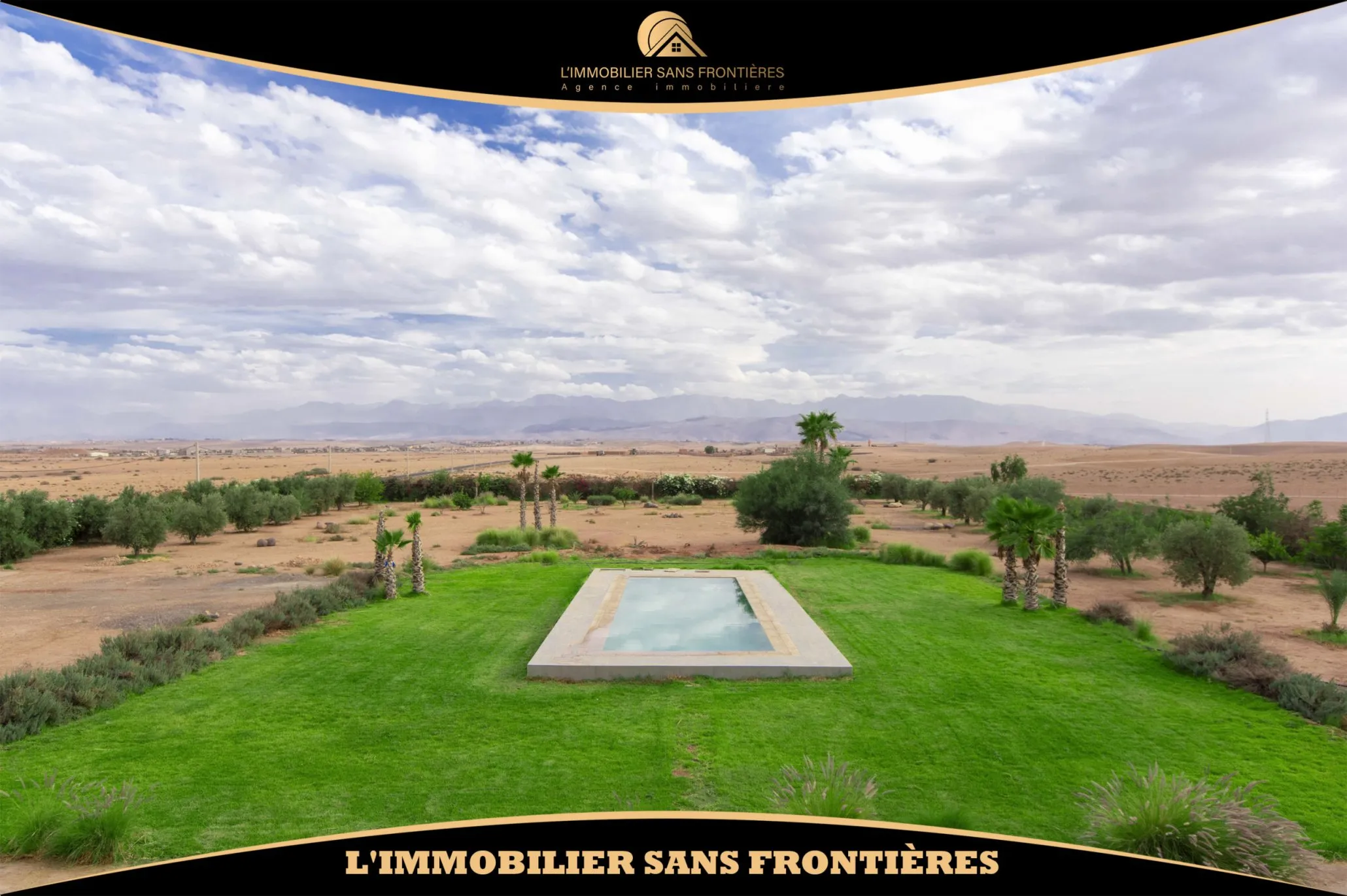 Villa meublée à Route D’Amizmiz Km 17, piscine privée + plain-pied, Marrakech : à louer - مراكش