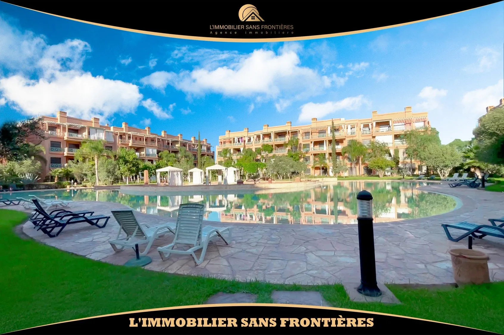 Appartement meublé à louer – Piscine collective – Agdal, Marrakech - مراكش