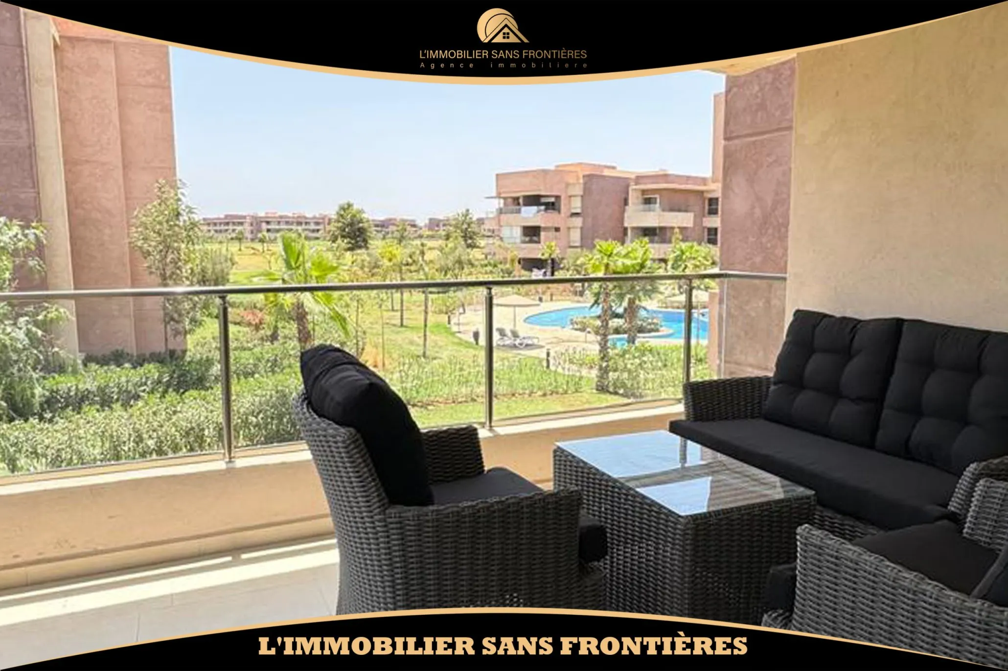 Appartement meublé à louer à Prestigia, 98 m², Marrakech - مراكش