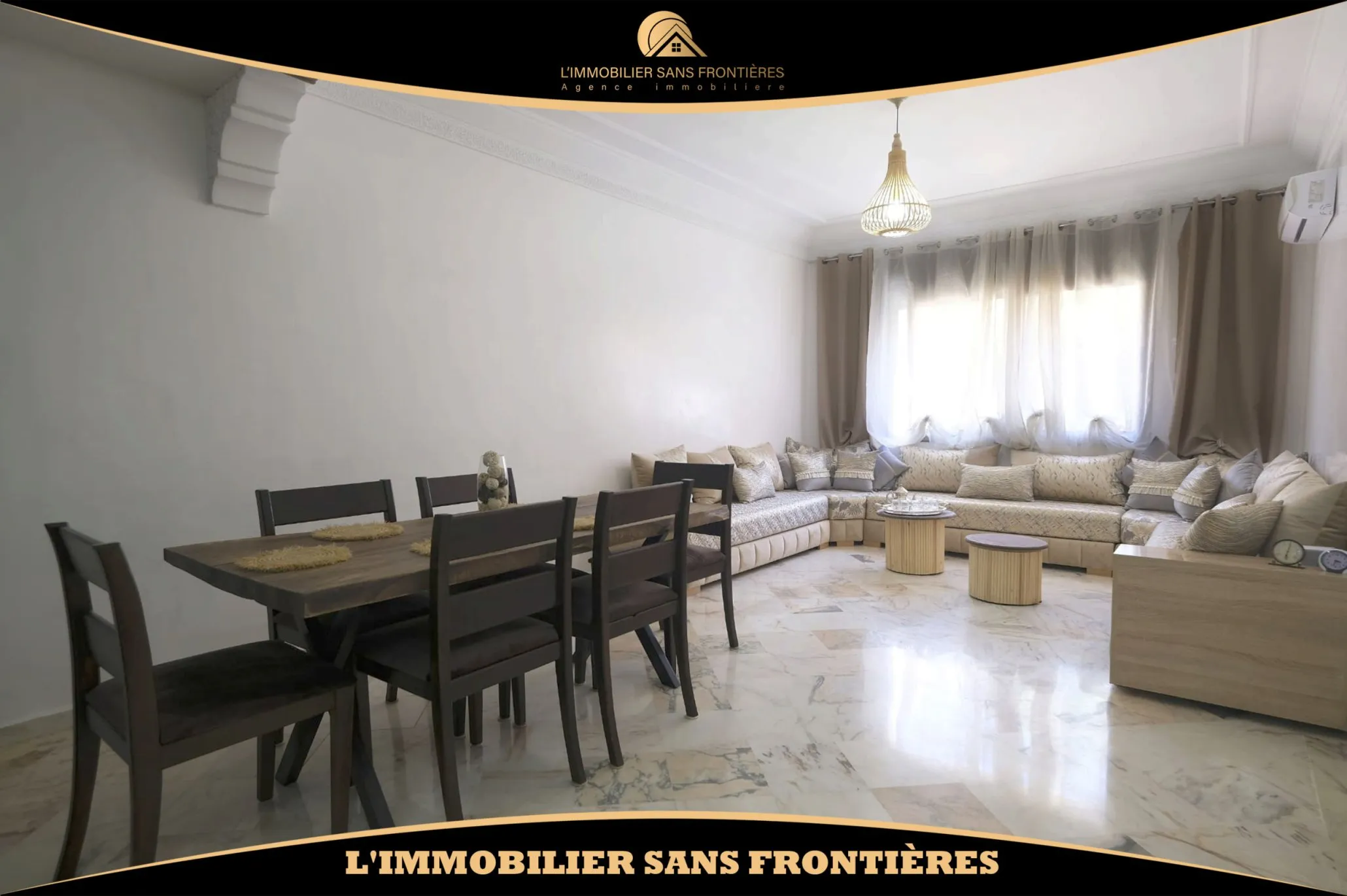 Appartement meublé à louer — piscine collective – Guéliz, Marrakech - مراكش