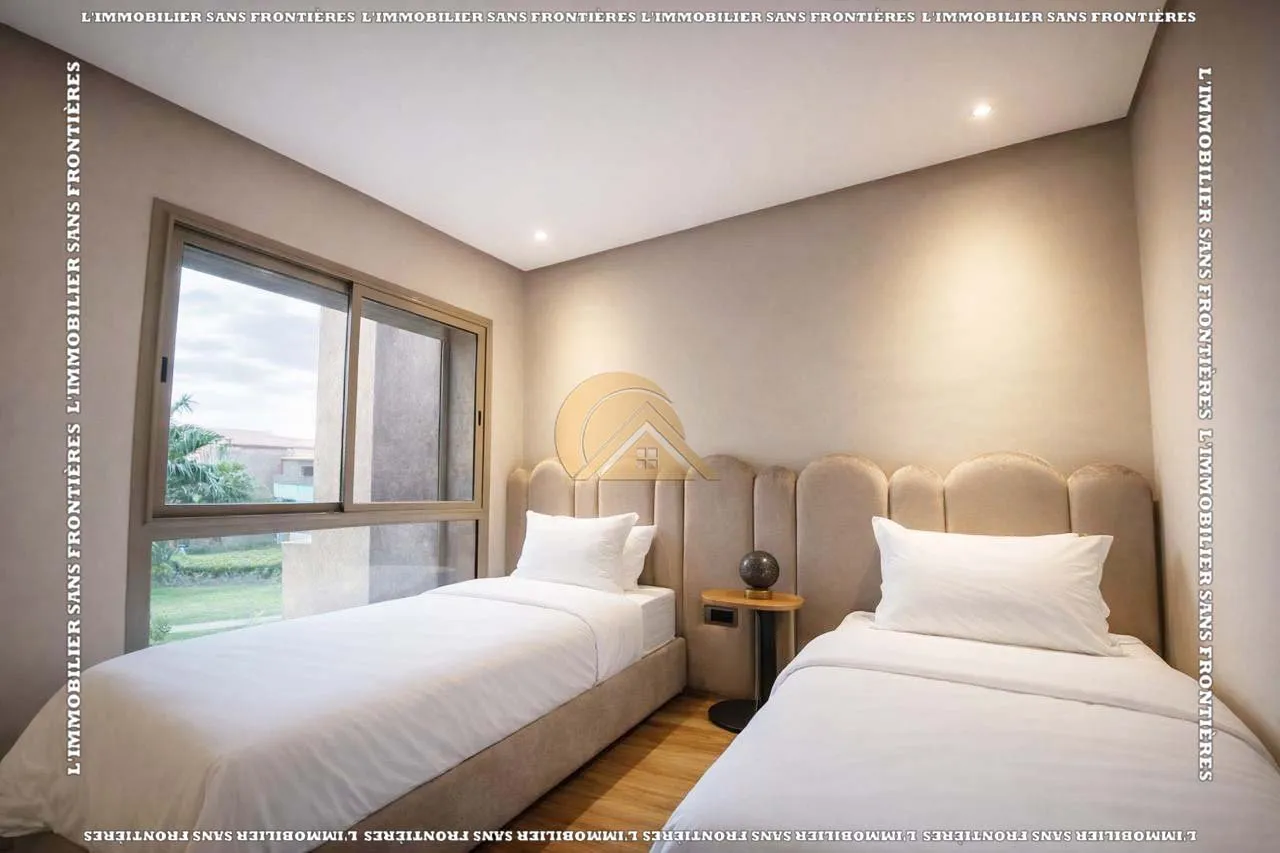Appartement meublé à Prestigia, Piscine collective + Sol en parquet, Marrakech : à louer - مراكش (3)
