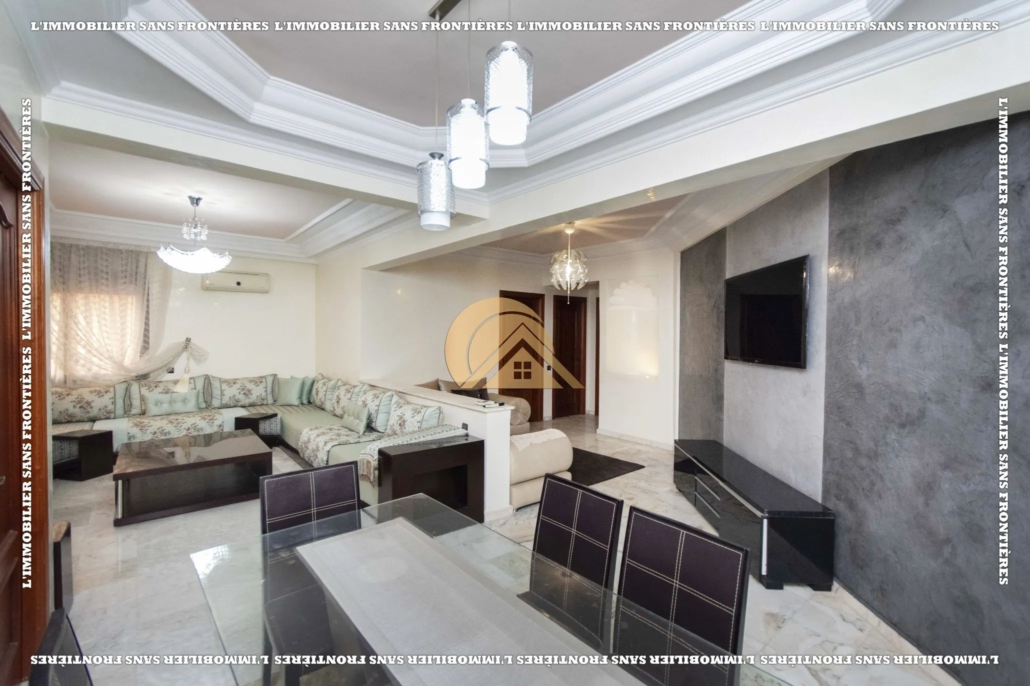 Appartement meublé à Guéliz, Piscine collective + Parking en sous-sol, Marrakech : à louer - مراكش (2)