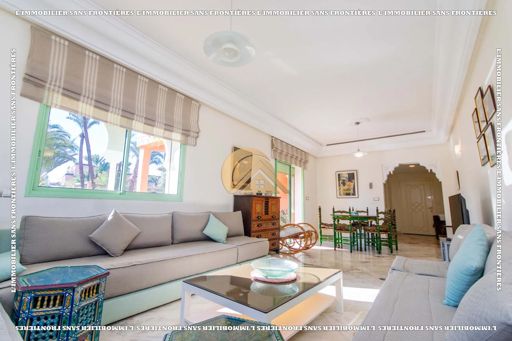 Appartement à louer à Palmeraie, Marrakech — Jardin privé – Piscine collective – 111 m² - مراكش (4)