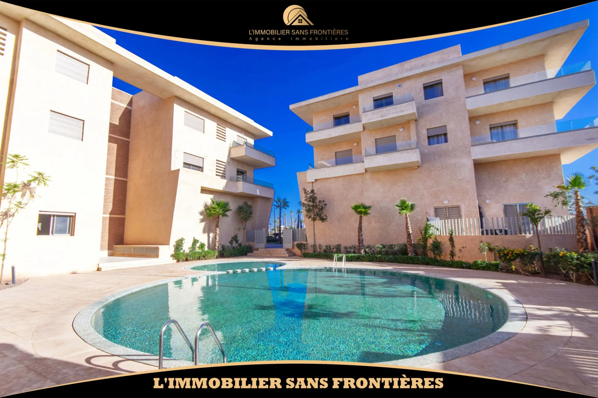 Appartement meublé à Agdal, piscine collective + parking sous-sol (11 m²), Marrakech : à louer - مراكش