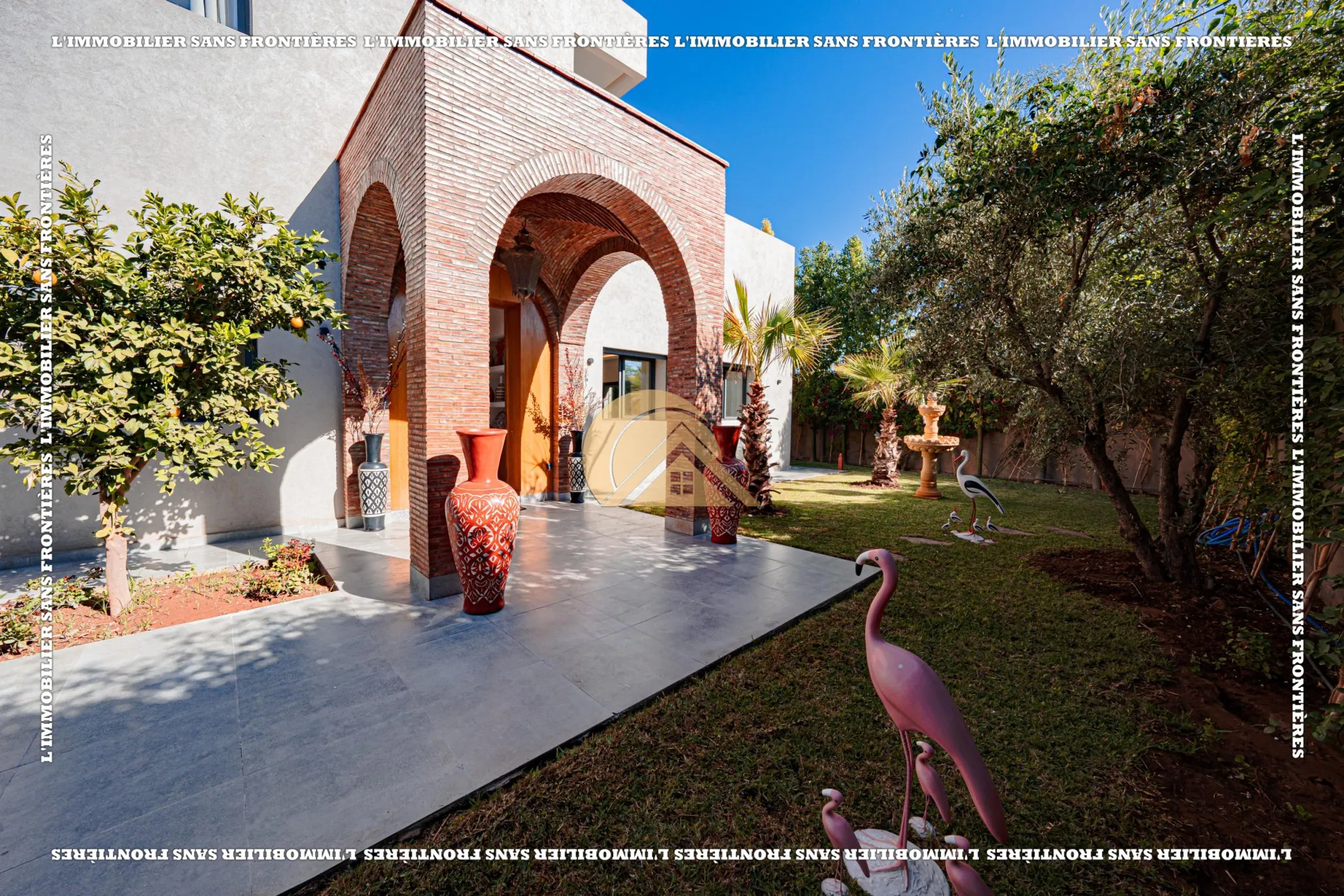 Villa meublée à louer à Route fès, Marrakech — Piscine privée — 500 m² - مراكش (4)